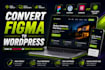 convert figma to wordpress, figma to elementor, or figma to thrive theme builder