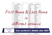 split name, address  to excel, google spreadsheets