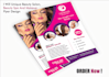 unique beauty salon, beauty spa and makeup flyer design