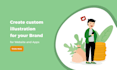 design cute flat vector illustration for your website or app