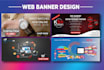 design amazing professional web banner, header, ads, cover