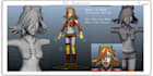 give you game character modeling texture and rig