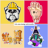 create a sticker in cartoon graphic style