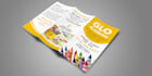 design kids summer camp, school, college party event poster or flyer
