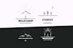 illustrate outdoor camping logo