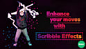 create neon scribble dance animation