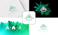create flat minimal logo with brand guide or brand identity