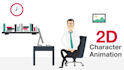 create 2d animation  motion graphics and business promo video