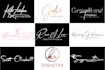 create luxury handwritten, signature fashion cosmetics and watermark logo