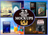 design 3d book mockup, ebook mockup and poster mockup