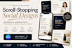 design 35 linkedin, instagram canva post for business coach or product brand