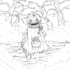 create creepy illustration with hand drawing or digital