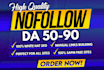 build high quality da 50 to 90 nofollow SEO backlinks for premium link building