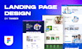 do clean professional web landing page UI UX design figma
