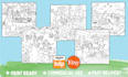 draw coloring book page for children