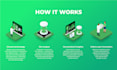 create 2d isometric illustration for your website