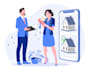 create modern flat illustrations for website and apps