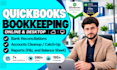 do quickbooks online bookkeeping, cleanup, and catch up for tax ready books