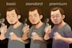 illustrate podcast cover art in stylized comic cartoon style