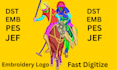 digitize logo into embroidery digitizing dst