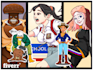 draw t shirt design and sticker in cartoon style