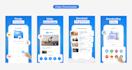 design modern mobile app UI UX and play store screenshots