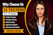 provide 12 testers for google play closed testing for 14 days 12 app tester