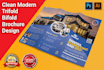 do creative trifold bifold brochure design