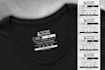design a clothing neck tag, care tag, size label
