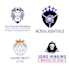 mascot lion tiger crown logo or tshirt design