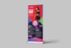 design creative and clean roll up banner retractable banner design