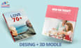 design and create 3d hebrew or english a book cover