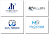 design real estate mortgage plumbing and construction logo