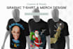design trendy, high quality t shirts for your brand or merch