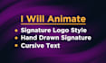 create a stunning signature logo animation