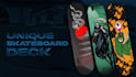 design custom artwork for unique wheels and skateboard