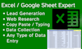 do excel data entry and web research