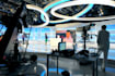 design TV studio, broadcast set and news studio in 3d