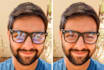 remove glare, reflections from glasses