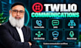 integrate twilio voice, SMS, IVR, contact center