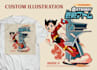 make awesome anime and streetwear design for t shirt merch