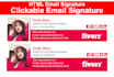 make HTML email signature, clickable email signature, perfectly