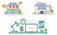 make unique travel or city illustrations for background