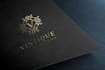 smart monogram logo design, then fancy