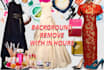 do background removal, resize, retouch