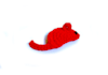 crochet a cute catnip mouse cat toy