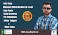 do any type of data entry and ms word and excel work