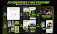 design meta ads creative, static ads, facebook ads and instagram carousel