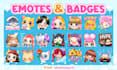 draw twitch emotes and sub badges in chibi style