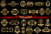 design golden framed seal badge or label logo
